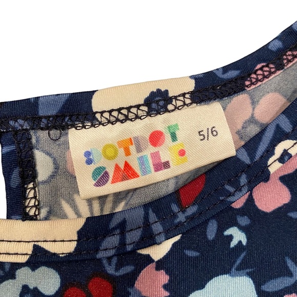 Dot Dot Smile Navy Floral Flapper Dress 5/6 - Picture 2 of 9